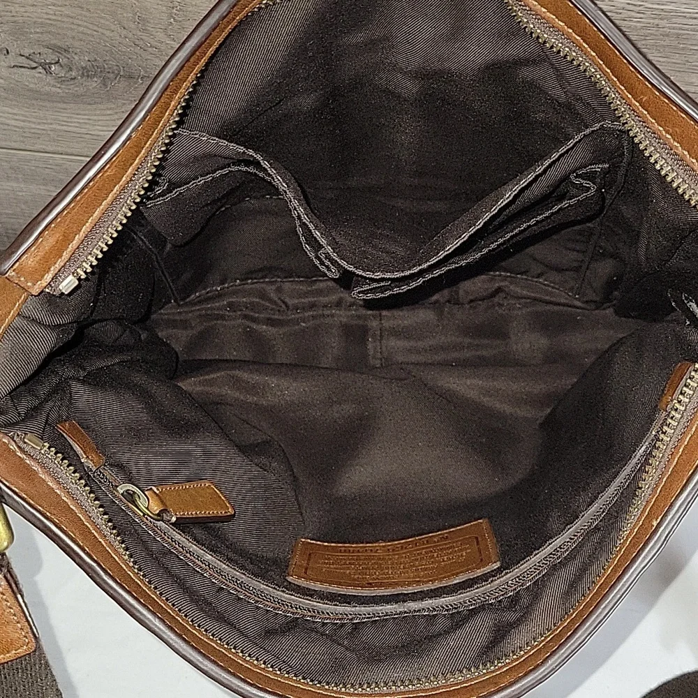 Men's Coach Bleeker Legacy Brown Leather Crossbody Shoulder Bag 70488